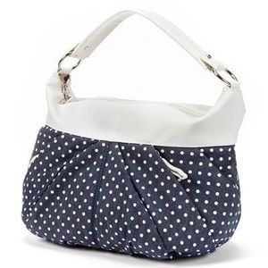 Elle Blue/White Polka Dot Over The Shoulder Bag